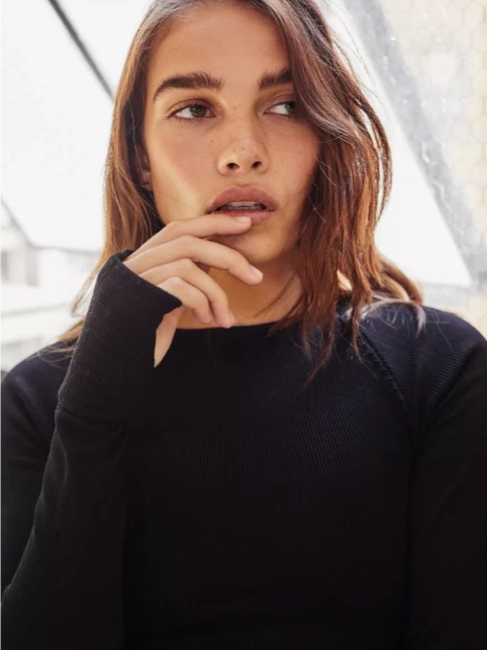 FP Movement by Free People Black Long-Sleeve Cropped Active Top - Picture 6 of 13